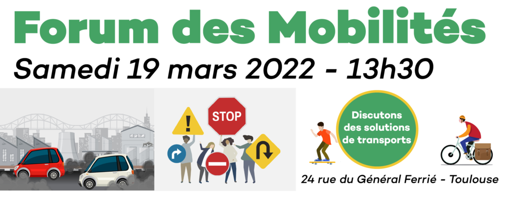 Bannière Forum des mobilités, 19 mars 2022 - 13h30